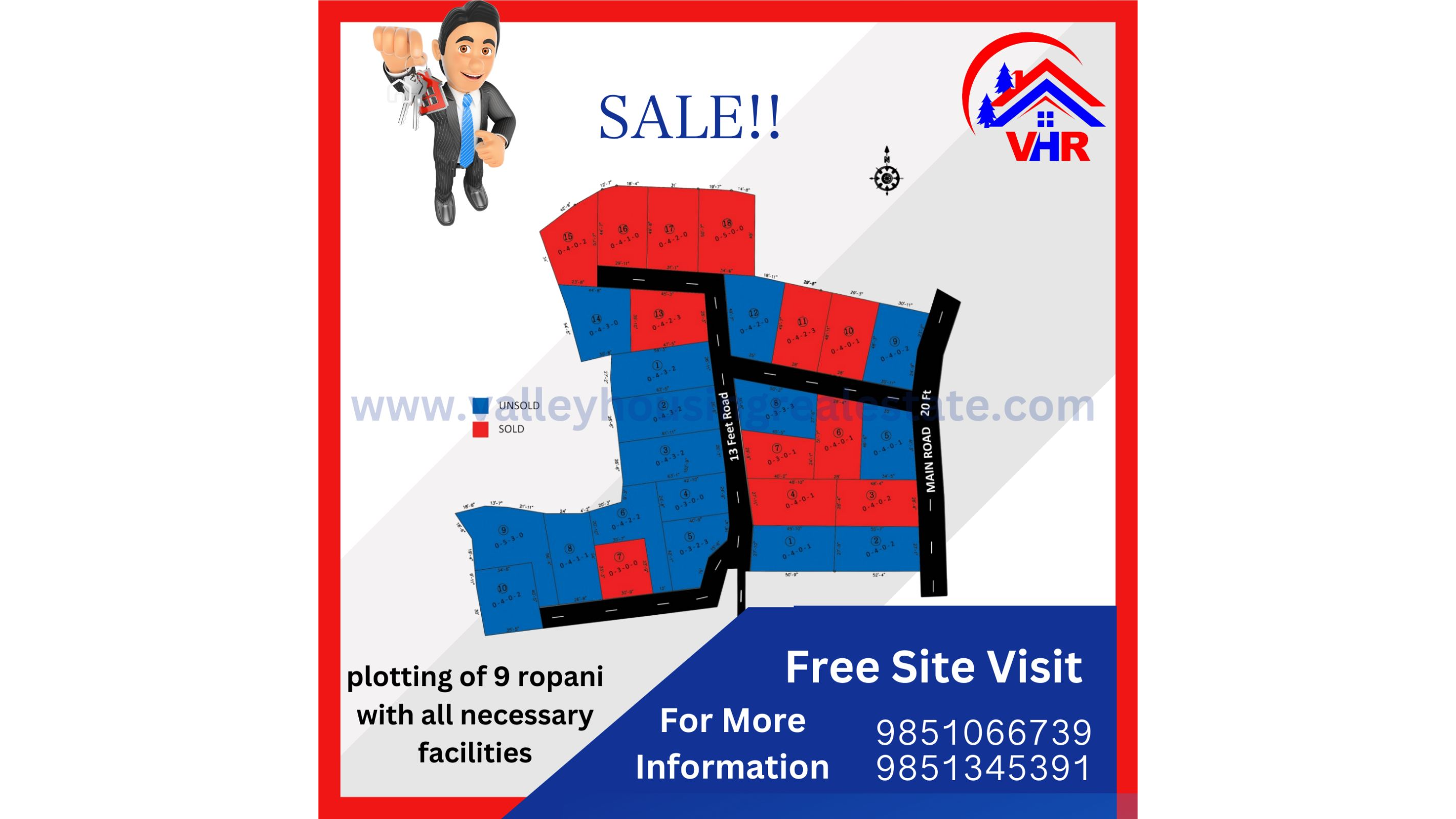 plotting of 9 ropani land